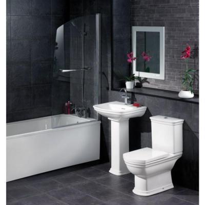 Egyszerű fürdő - fürdő / WC ötlet, modern stílusban