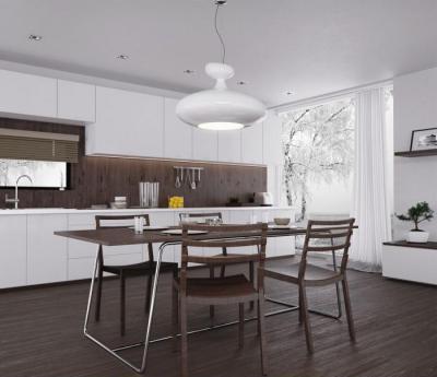 Egyszerű konyha - konyha / étkező ötlet, modern stílusban
