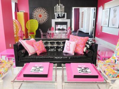 Rózsaszín csajos nappali - nappali ötlet