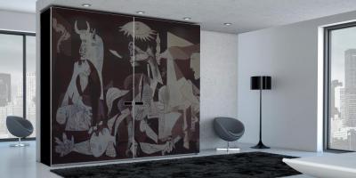 Gardrób szoba - háló ötlet, modern stílusban