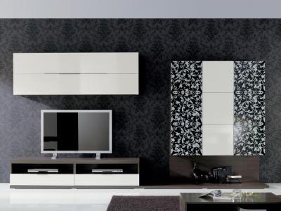 Gótikus tapétás nappali - nappali ötlet, modern stílusban