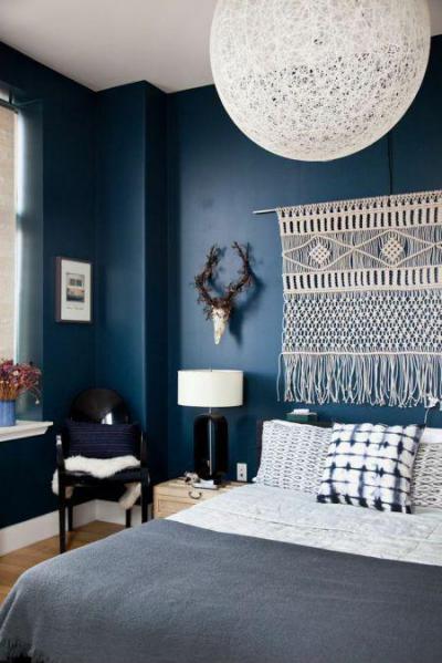 Hideg kék falak - háló ötlet, modern stílusban
