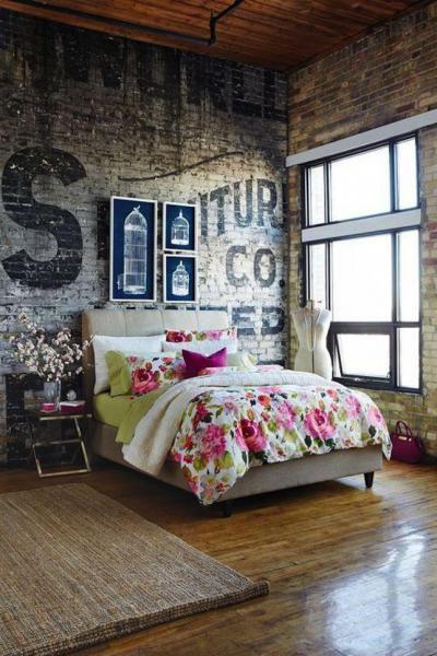 Téglafal a hálóban  - háló ötlet, modern stílusban