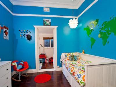 Kék világ - gyerekszoba ötlet, modern stílusban