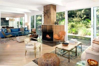 Elegáns vonalak - nappali ötlet, modern stílusban