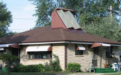 Lapos tető - homlokzat ötlet, modern stílusban