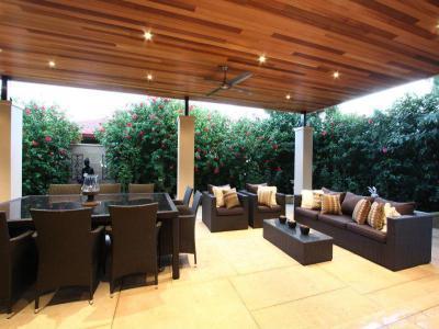 Kártyapartik helye  - erkély / terasz ötlet, modern stílusban