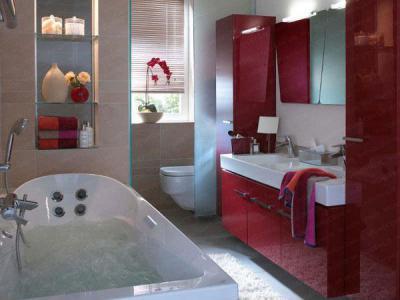 Színes fürdőszobaszekrény - fürdő / WC ötlet, modern stílusban