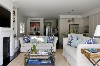 Egybe nyíló terek - nappali ötlet, modern stílusban