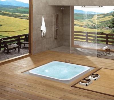 Süllyesztett jacuzzi - fürdő / WC ötlet, modern stílusban