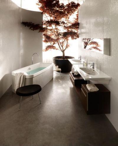 Japán stílusban - fürdő / WC ötlet, modern stílusban