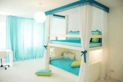 Helytakarékos ágy - gyerekszoba ötlet, modern stílusban