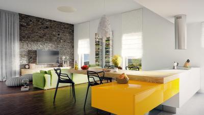 Óriási nappali - nappali ötlet, modern stílusban