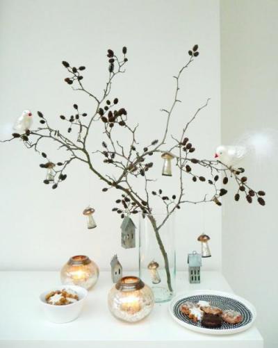 Karácsonyi dekoráció - belső továbbiak ötlet, modern stílusban