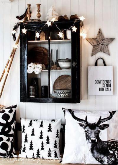 Karácsonyi dekoráció - belső továbbiak ötlet, modern stílusban