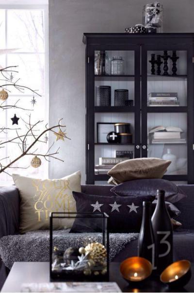 Karácsonyi dekoráció - belső továbbiak ötlet, modern stílusban