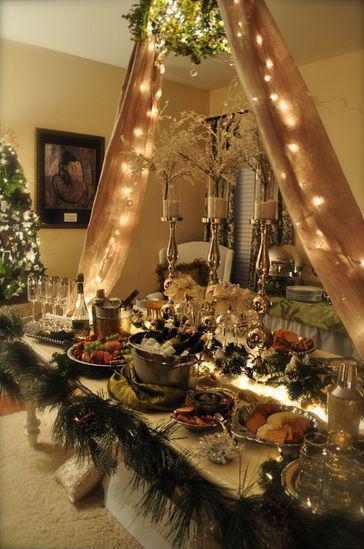 Karácsonyi dekoráció - konyha / étkező ötlet, klasszikus stílusban