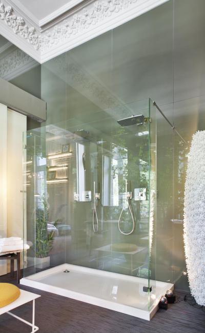 Dupla zuhany - fürdő / WC ötlet, modern stílusban