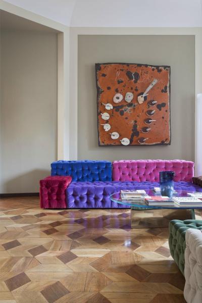 Egyedi kanapé - nappali ötlet, modern stílusban