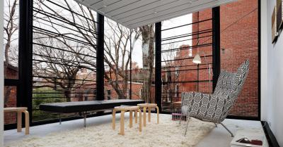 Csupaüveg nappali - nappali ötlet, modern stílusban