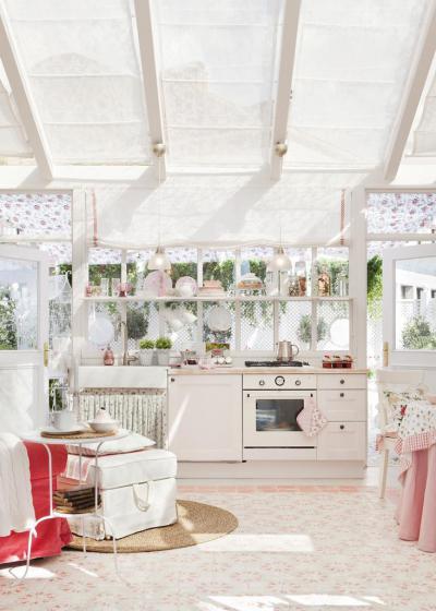 Rózsaszín konyha - konyha / étkező ötlet