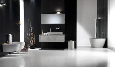 Fekete-fehérben - fürdő / WC ötlet, modern stílusban