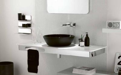 Fekete-fehérben - fürdő / WC ötlet, modern stílusban