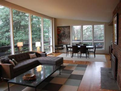 Egybe nyílt terek - nappali ötlet, modern stílusban