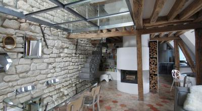 Étkező kandallóval - konyha / étkező ötlet