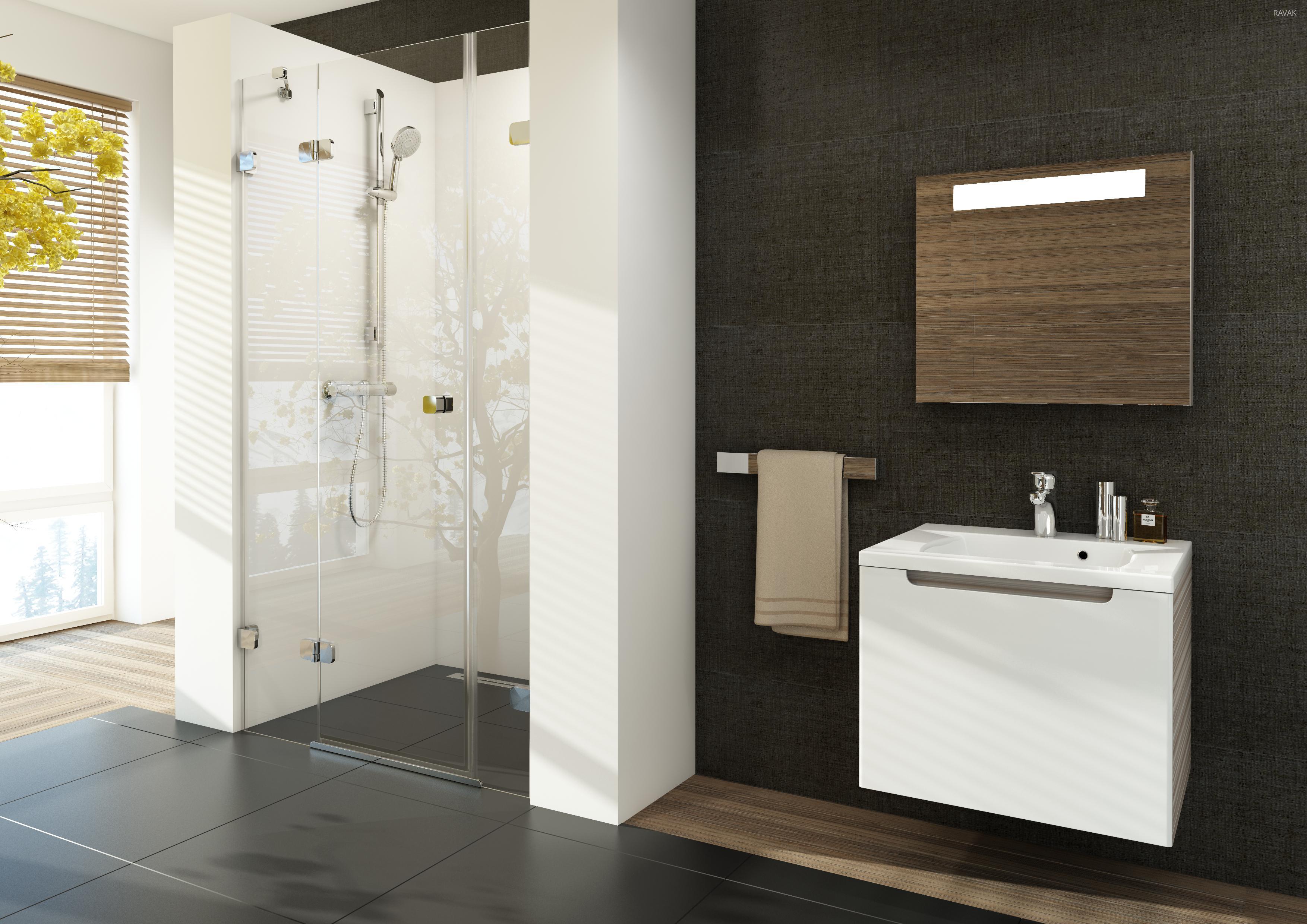 Zuhanyfülke a falmélyedésben - fürdő / WC ötlet, modern stílusban