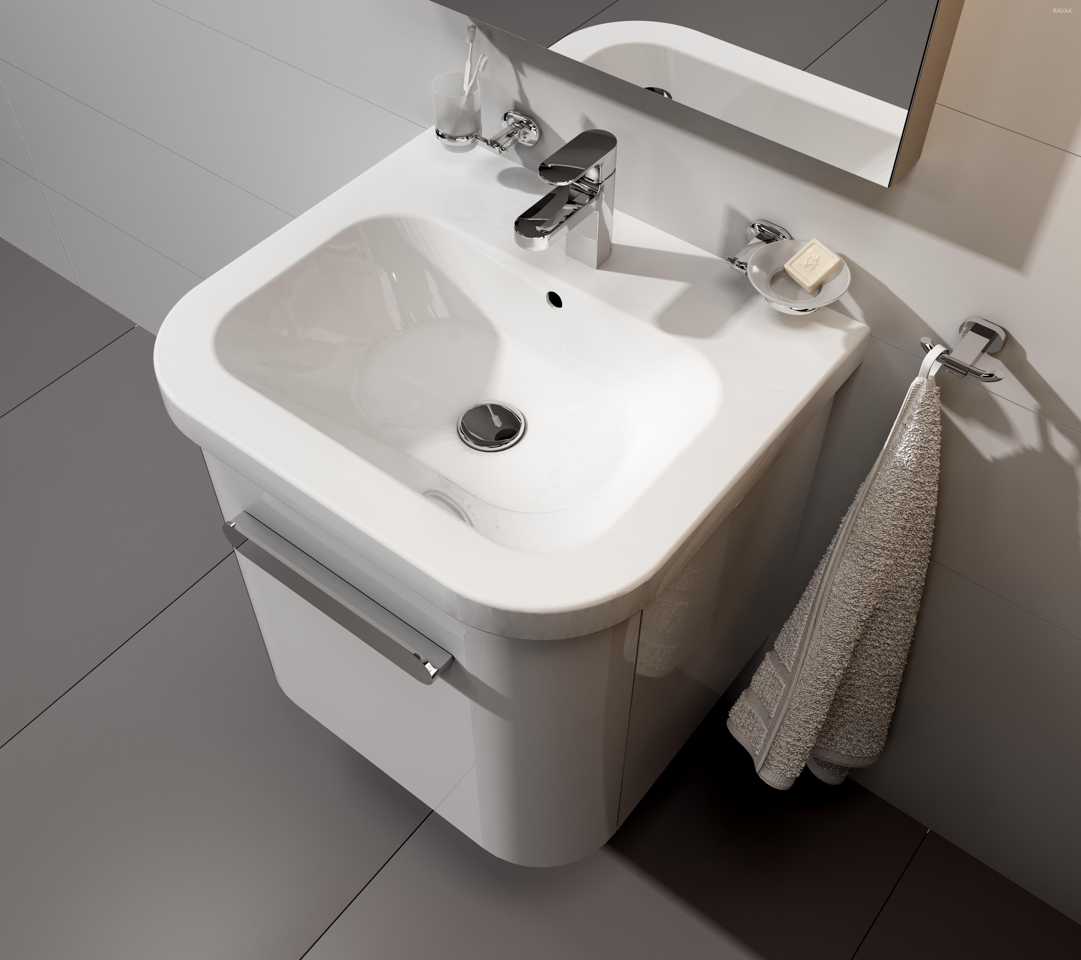 Mosdó szekrénnyel - fürdő / WC ötlet, modern stílusban