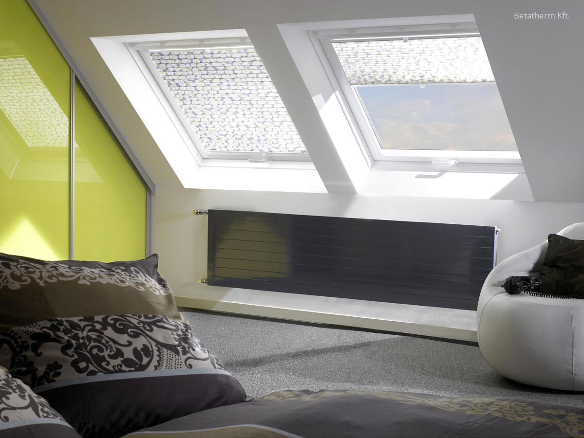 Praktikum radiátor - tetőtér ötlet, modern stílusban