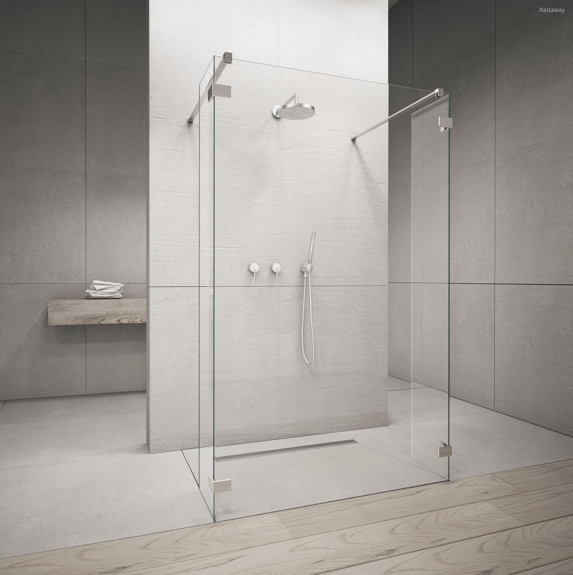 Euphoria Walk-In I zuhanyfal - fürdő / WC ötlet, minimál stílusban