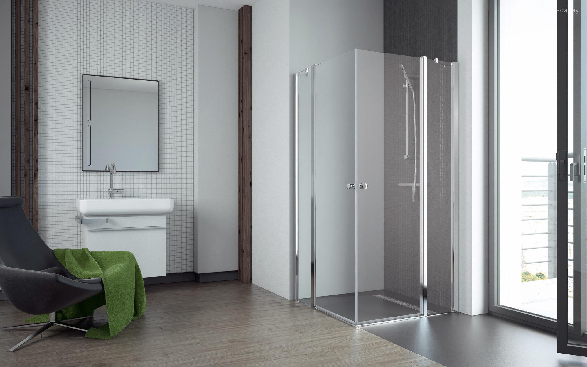 Espera KDD szögletes zuhanykabin - fürdő / WC ötlet, modern stílusban
