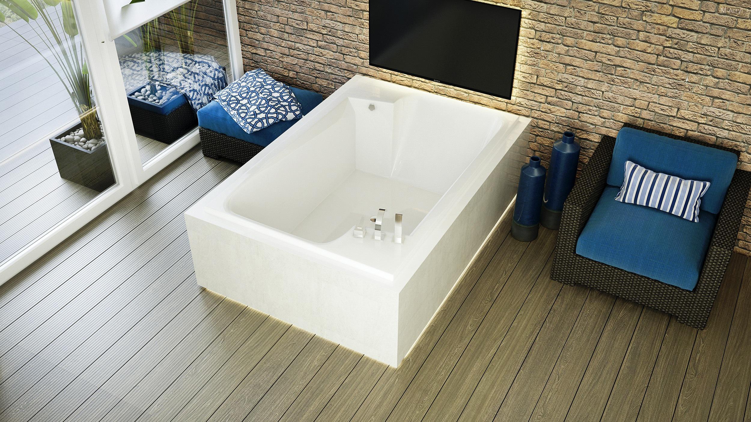Grande különleges kád - fürdő / WC ötlet, modern stílusban
