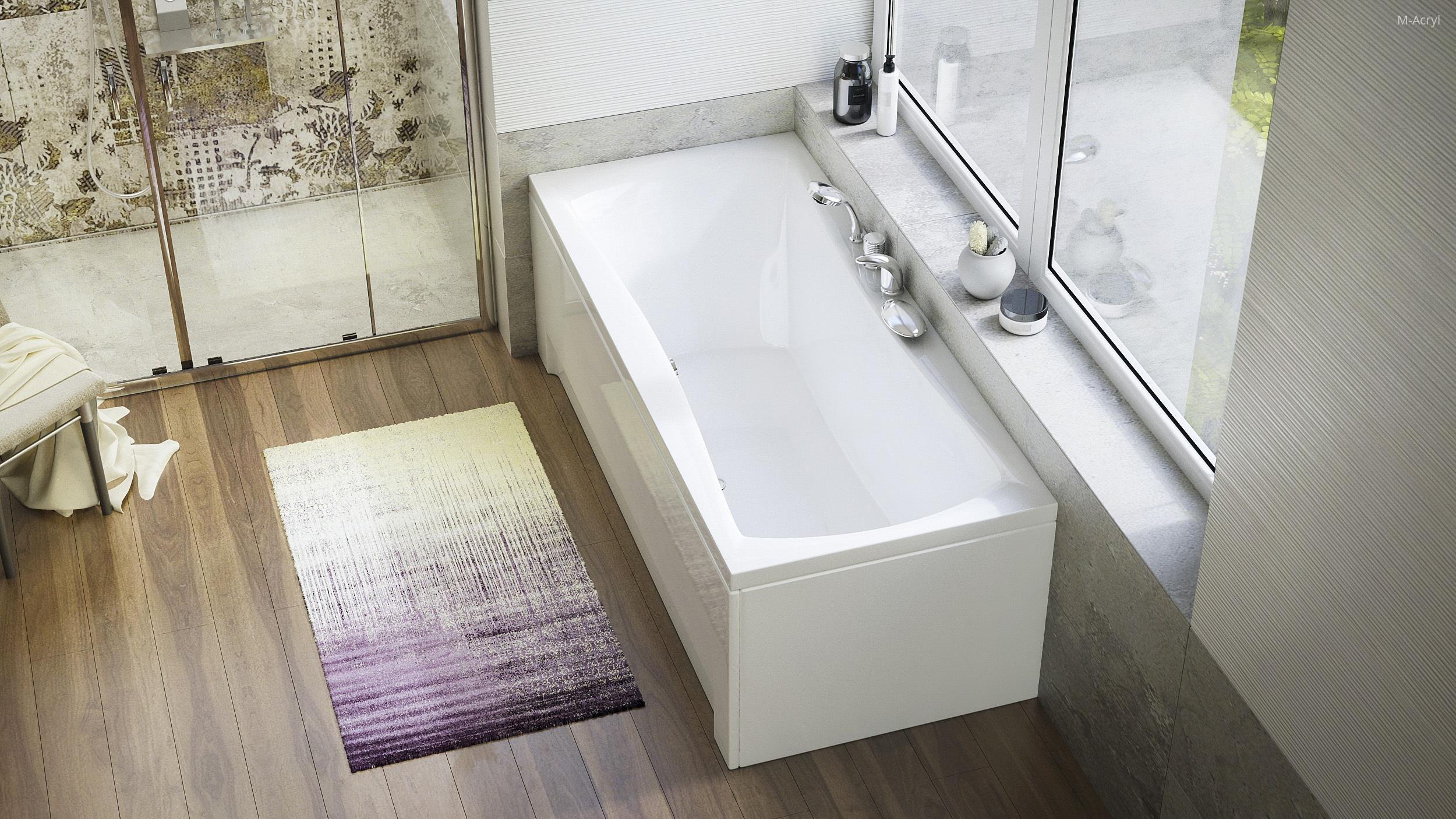Amanda egyenes kád - fürdő / WC ötlet, modern stílusban