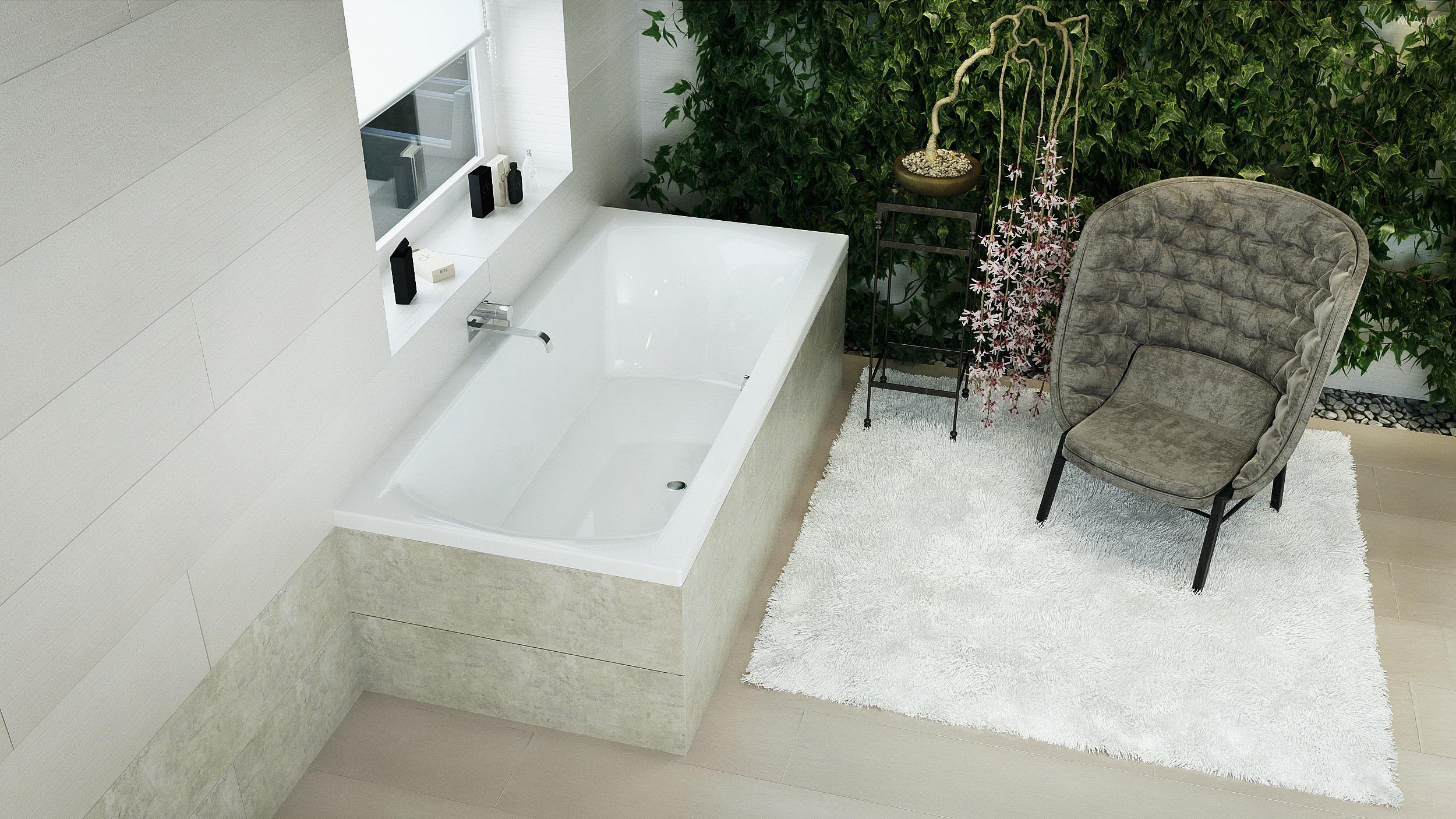 Helena egyenes kád - fürdő / WC ötlet, modern stílusban