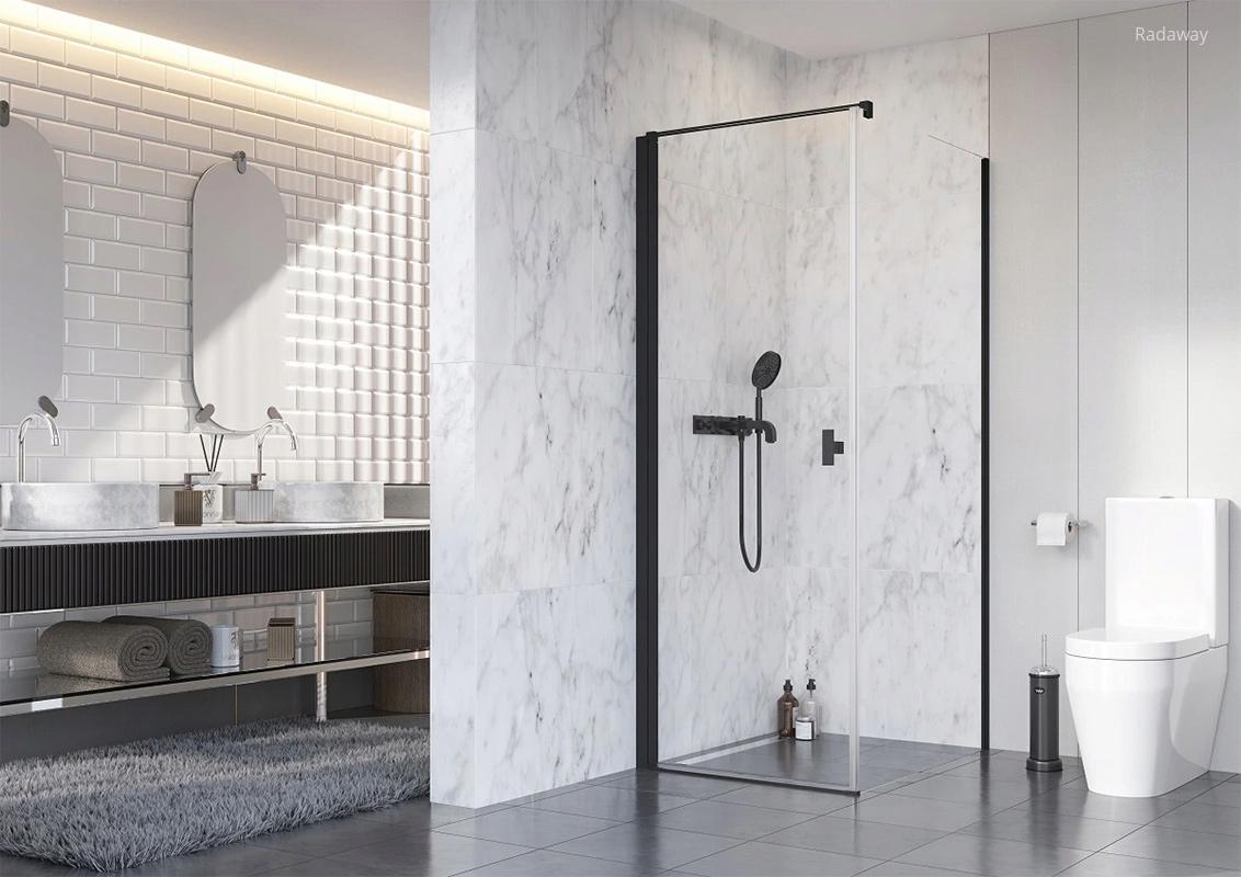 Szögletes zuhanykabin - fürdő / WC ötlet