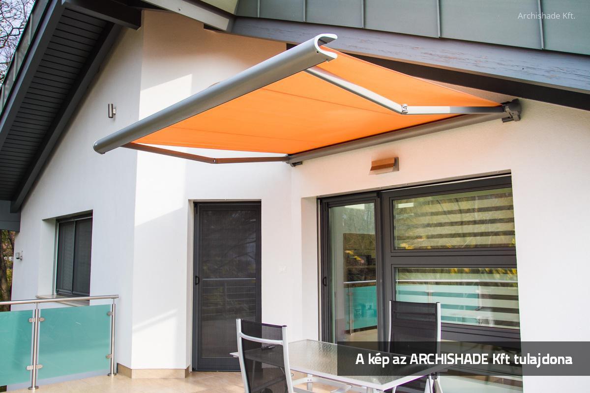 Tokozott napellenző - erkély / terasz ötlet, modern stílusban