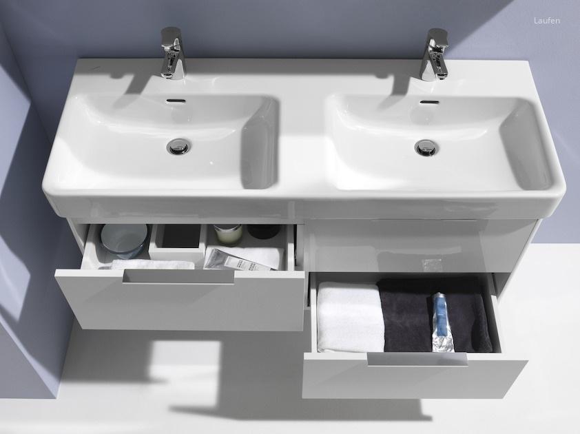 Dupla mosdó - fürdő / WC ötlet, modern stílusban