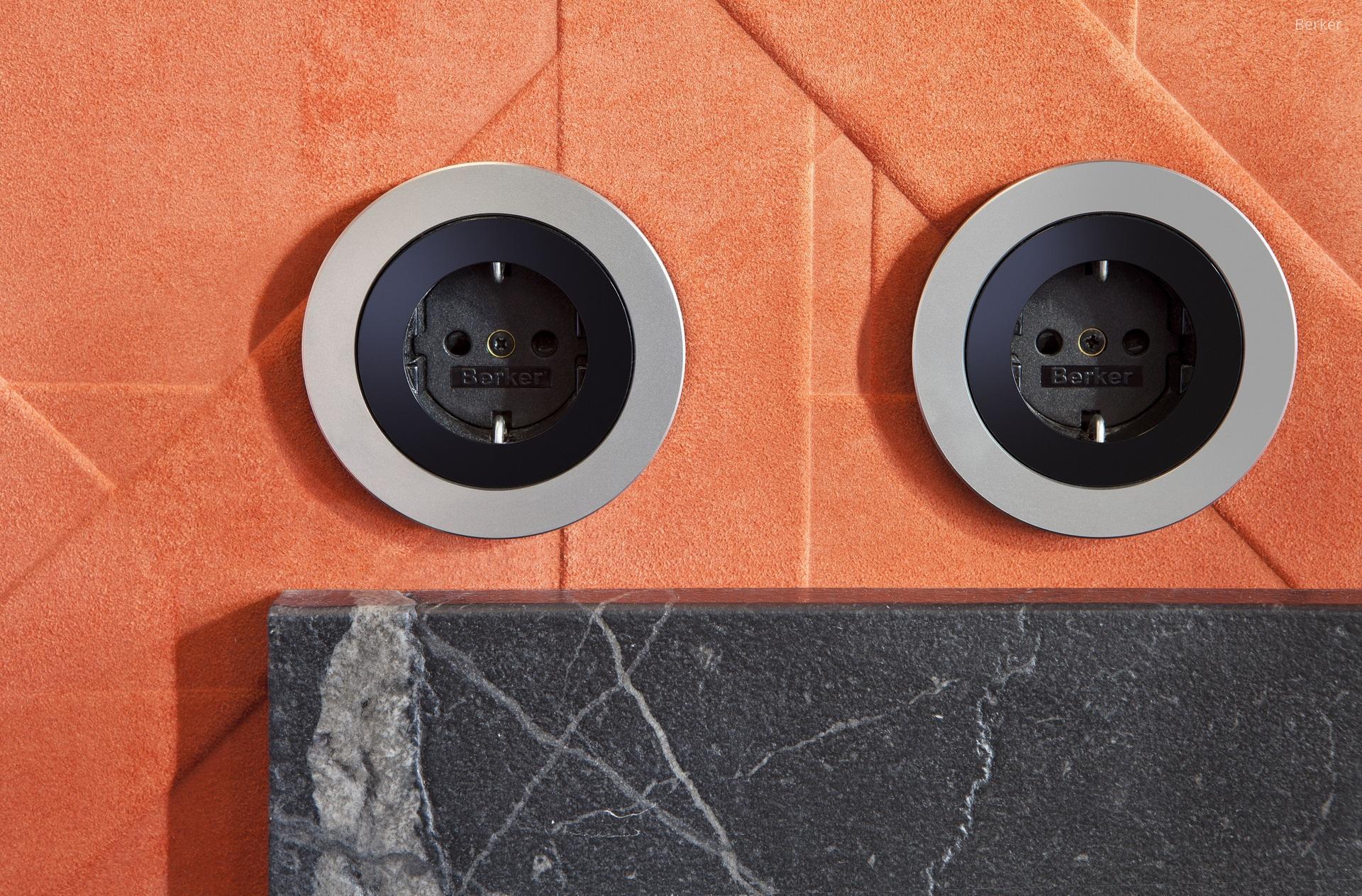 Kerek konnektor - nappali ötlet, modern stílusban