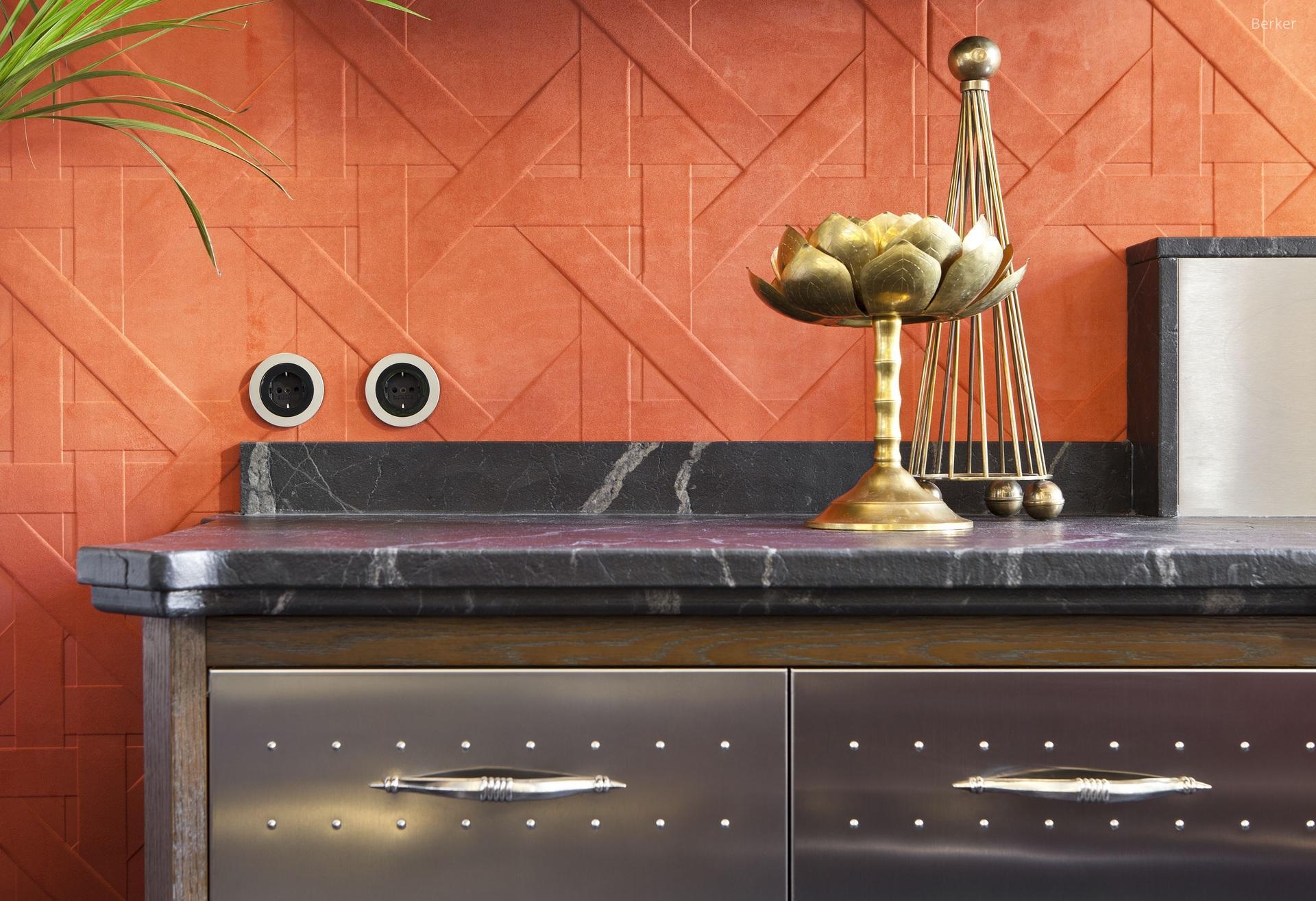 Kerek konnektor - nappali ötlet, modern stílusban