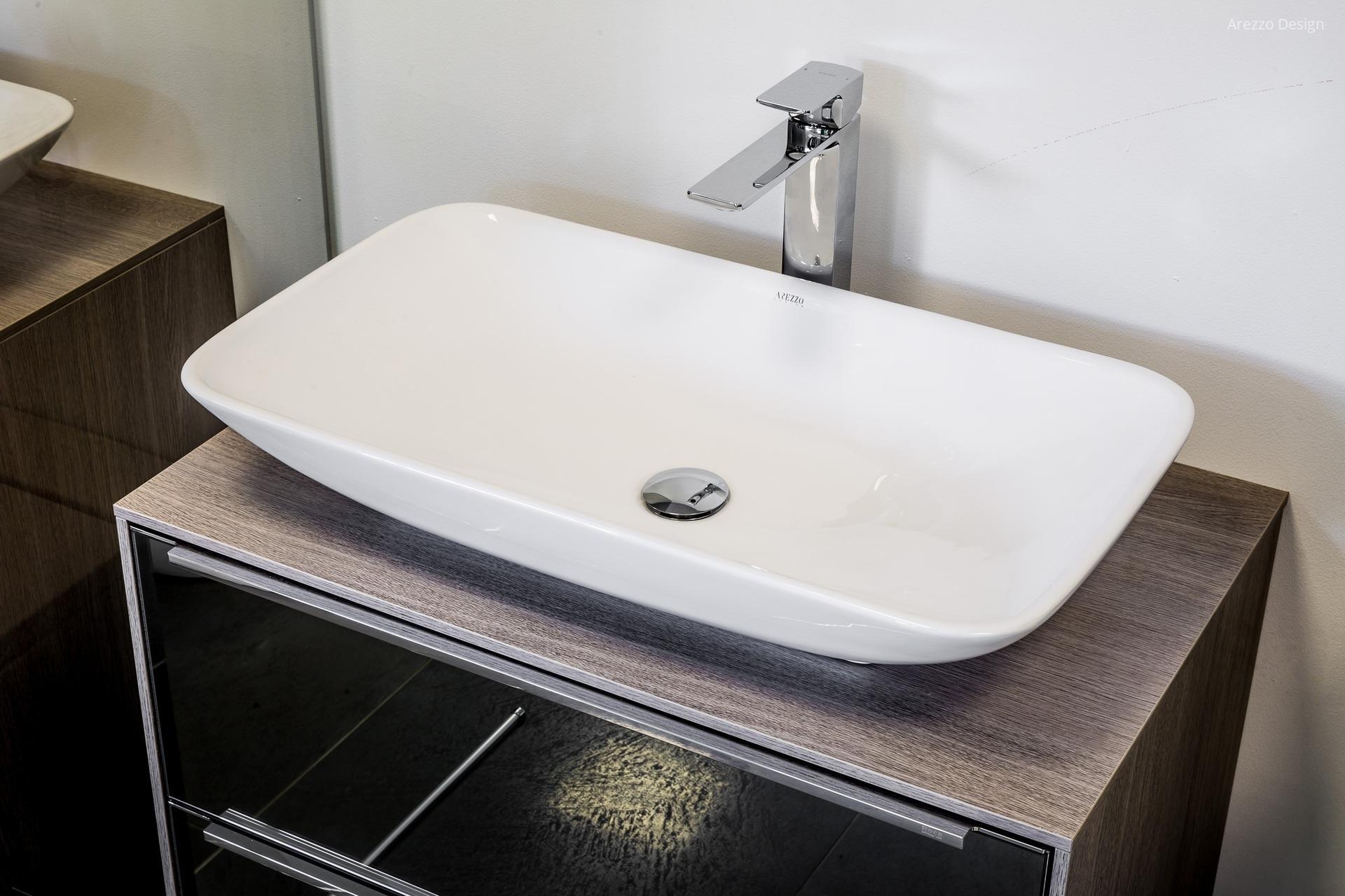 Pultra ültethető mosdótál - fürdő / WC ötlet, modern stílusban
