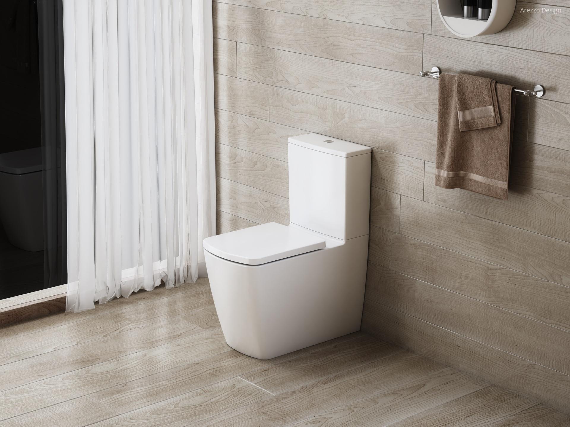 WC tartállyal együtt - fürdő / WC ötlet, modern stílusban