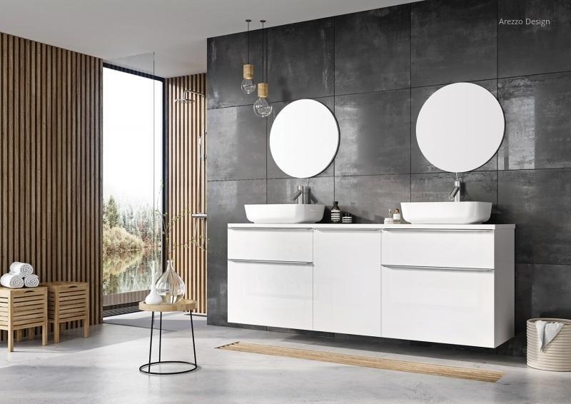 Elegáns fürdőszoba - fürdő / WC ötlet, modern stílusban