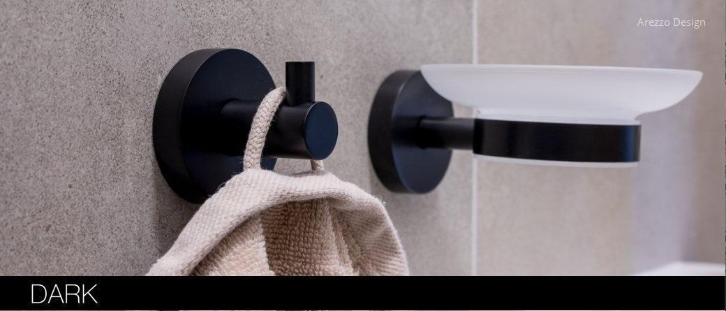 Fekete kiegészítők - fürdő / WC ötlet, modern stílusban
