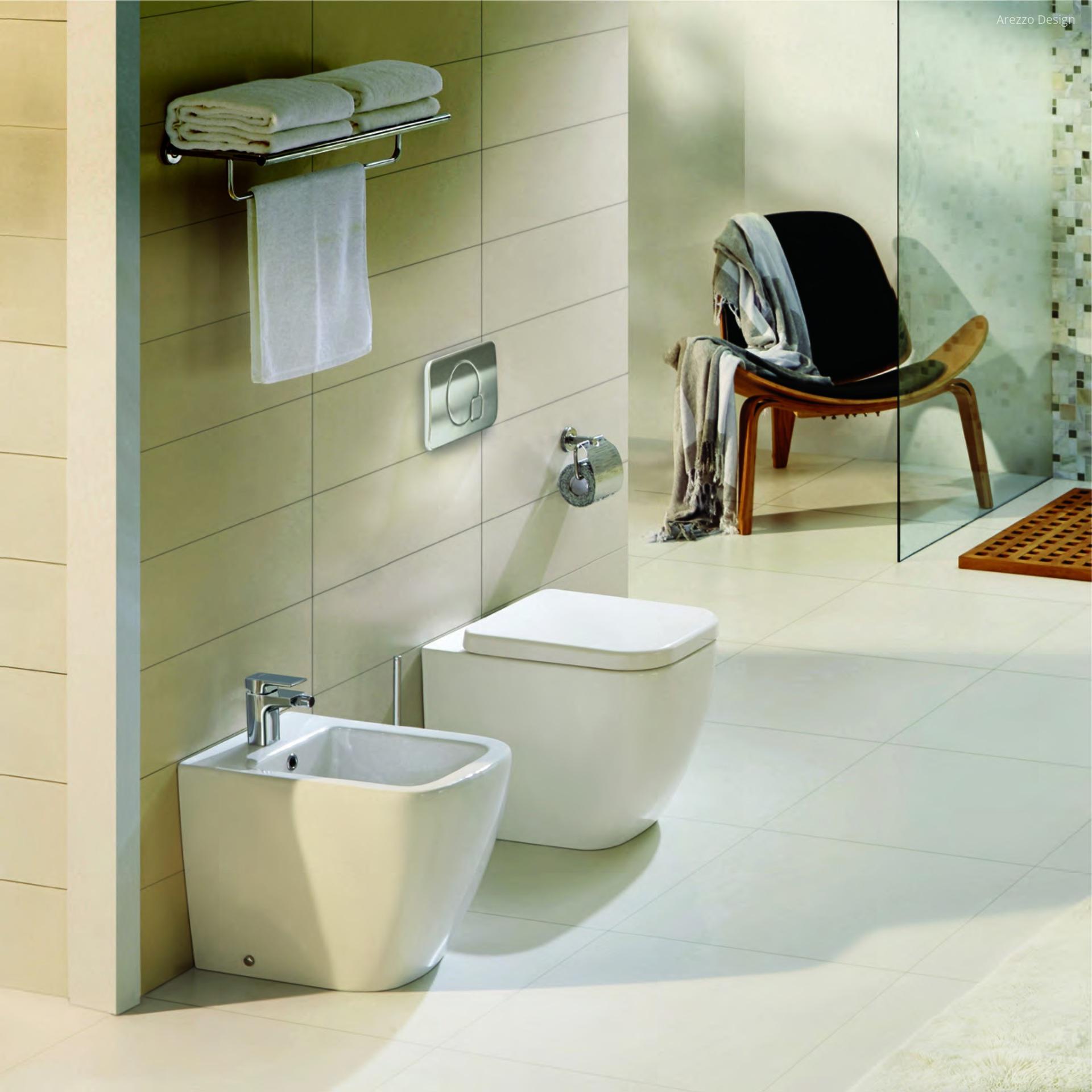 Wc és bidé - fürdő / WC ötlet, modern stílusban
