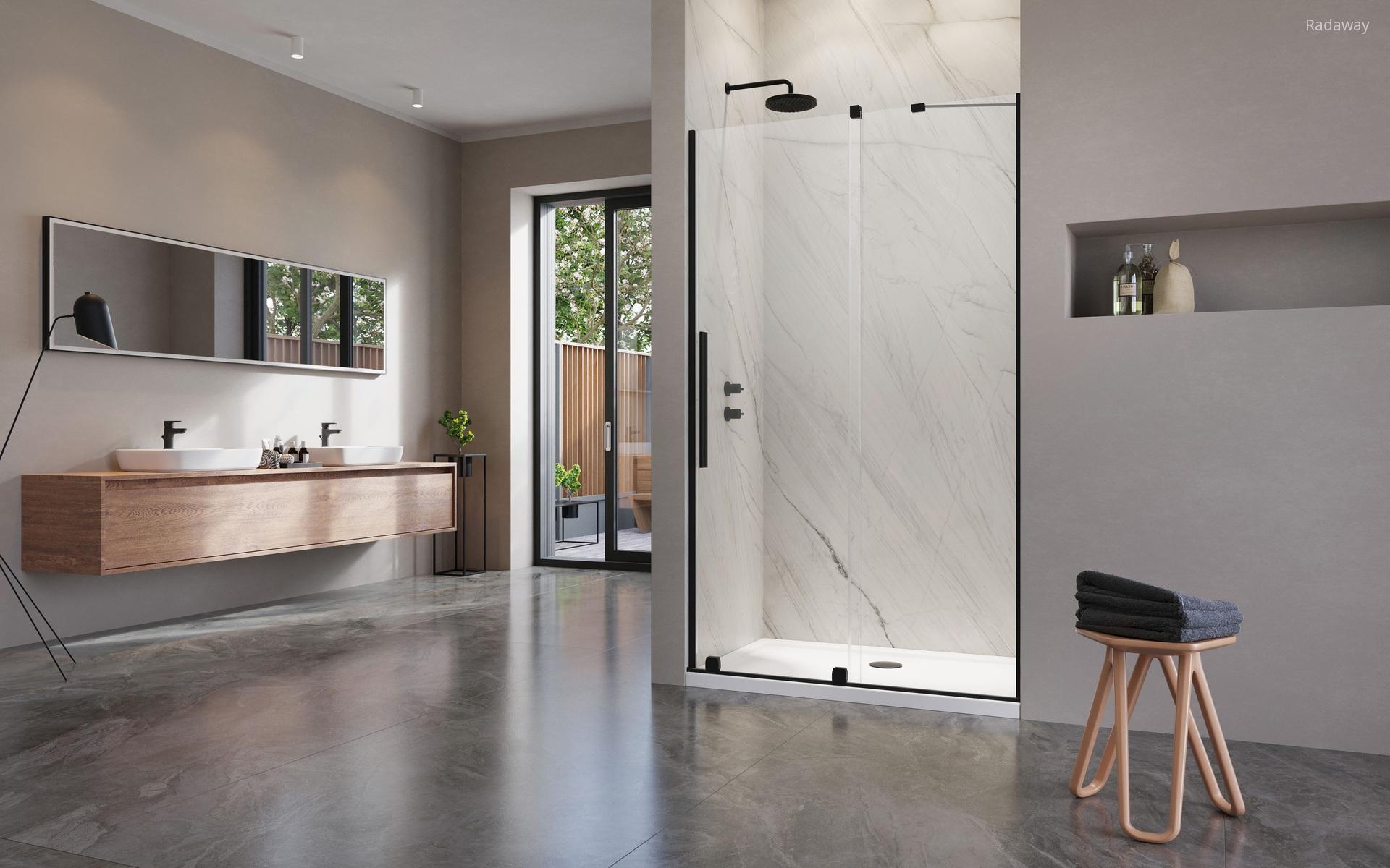 Üveg zuhanyajtó - fürdő / WC ötlet, modern stílusban