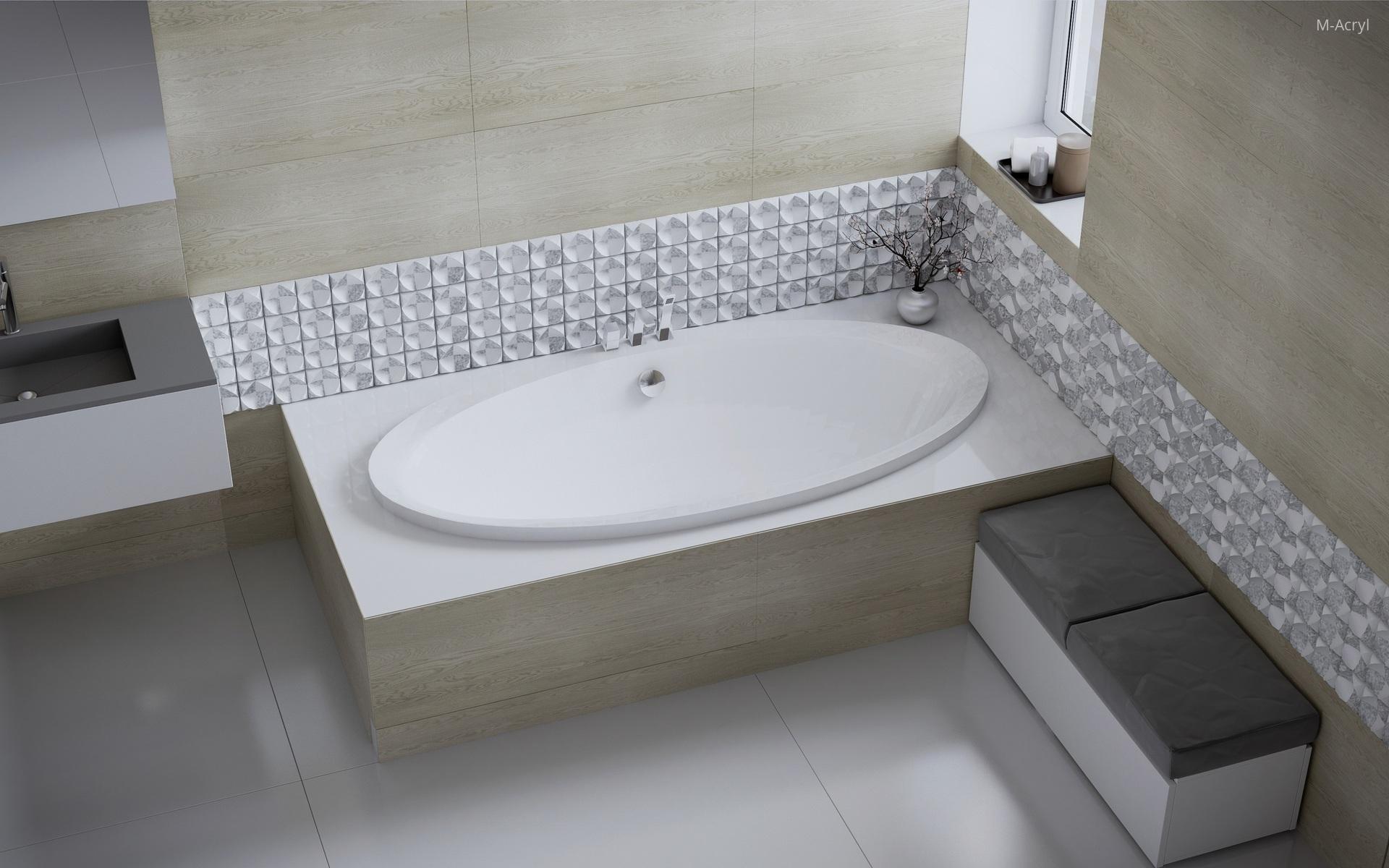 Oval különleges  kád - fürdő / WC ötlet, modern stílusban