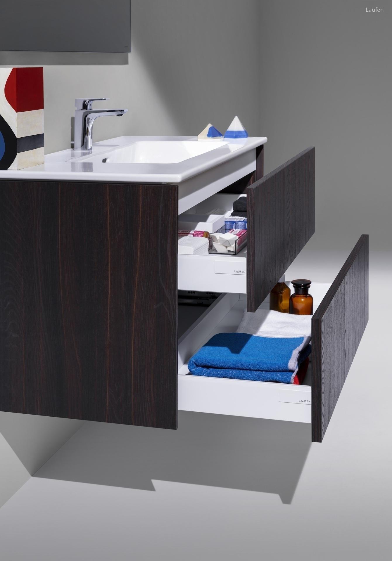 Fiókos mosdószekrény - fürdő / WC ötlet, modern stílusban